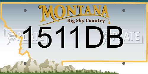 1511DB Montana License Plate