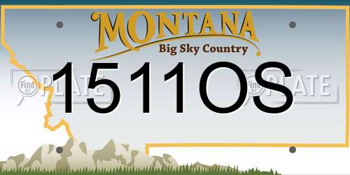 1511OS Montana License Plate