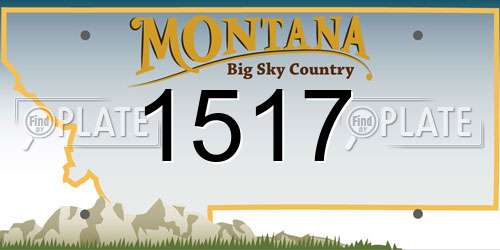 1517 Montana License Plate