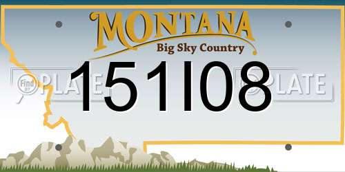 151I08 Montana License Plate