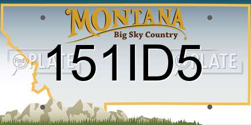 151ID5 Montana License Plate