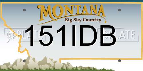 151IDB Montana License Plate
