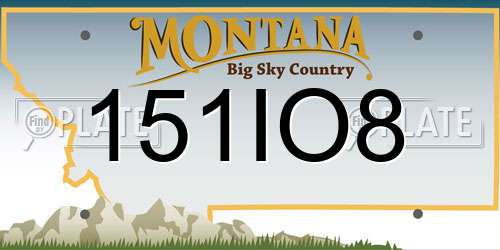 151IO8 Montana License Plate
