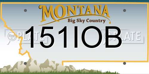 151IOB Montana License Plate