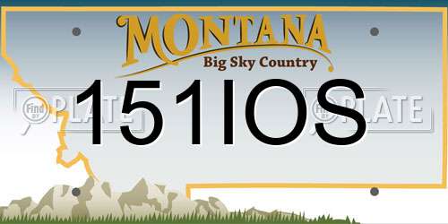 151IOS Montana License Plate