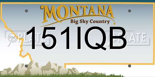 151IQB Montana License Plate