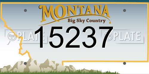 15237 Montana License Plate