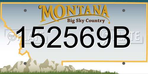 152569B Montana License Plate
