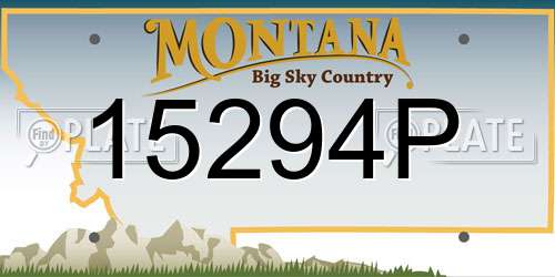 15294P Montana License Plate