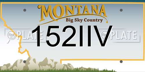 152IIV Montana License Plate