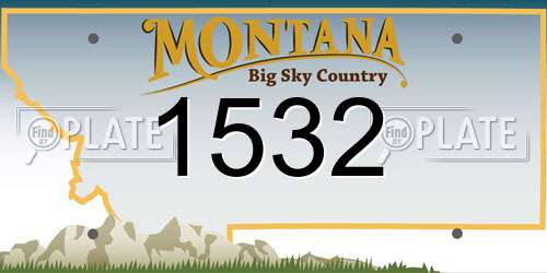 1532 Montana License Plate