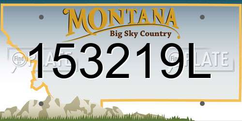 153219L Montana License Plate