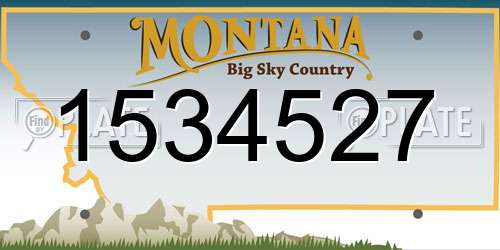 1534527 Montana License Plate