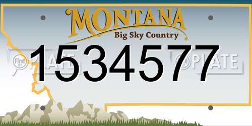 1534577 Montana License Plate