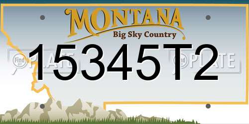 15345T2 Montana License Plate