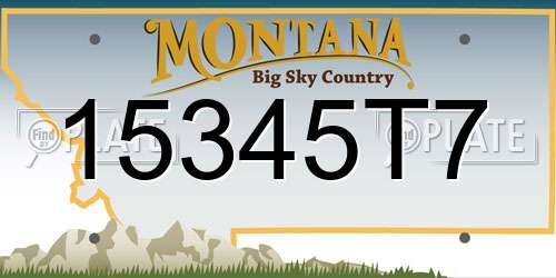15345T7 Montana License Plate