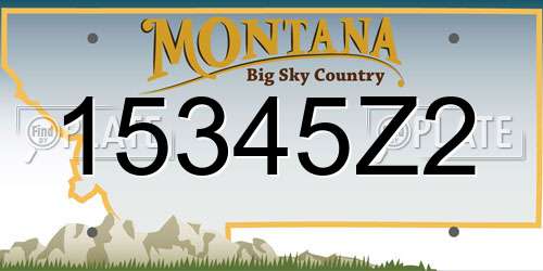 15345Z2 Montana License Plate