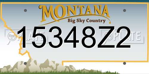 15348Z2 Montana License Plate