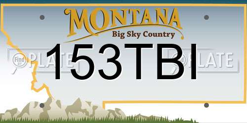 153TBI Montana License Plate