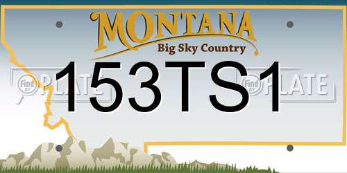 153TS1 Montana License Plate