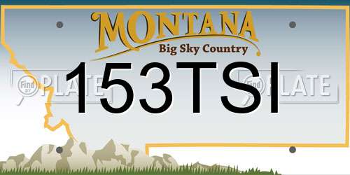153TSI Montana License Plate