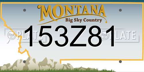 153Z81 Montana License Plate