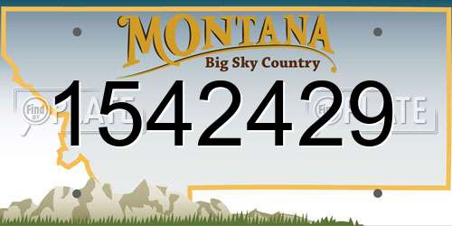 1542429 Montana License Plate