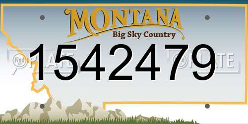 1542479 Montana License Plate