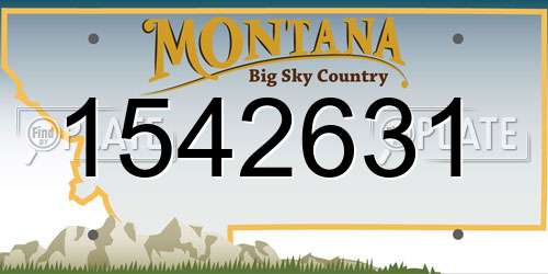 1542631 Montana License Plate