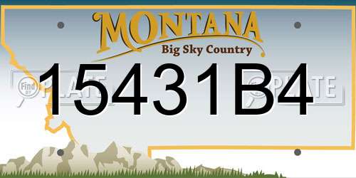 15431B4 Montana License Plate