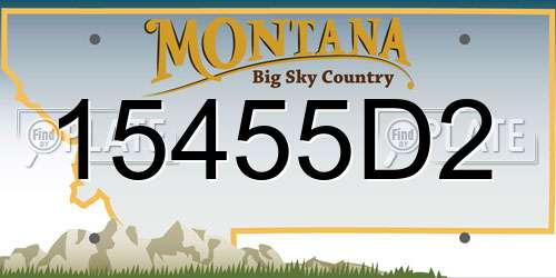 15455D2 Montana License Plate