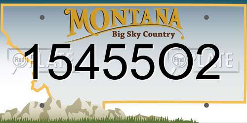 15455O2 Montana License Plate