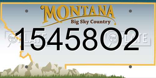 15458O2 Montana License Plate