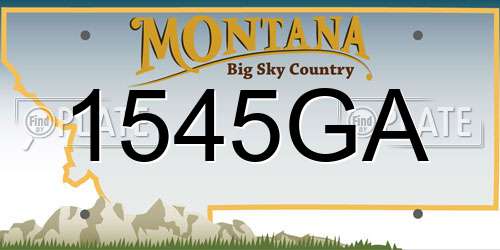1545GA Montana License Plate