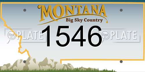 1546 Montana License Plate