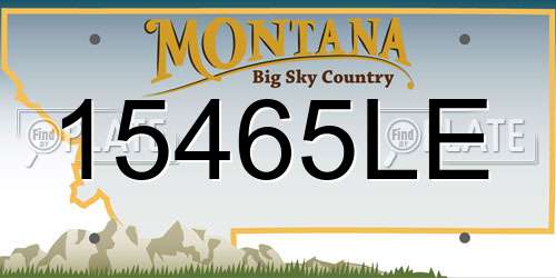 15465LE Montana License Plate