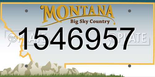 1546957 Montana License Plate