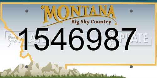 1546987 Montana License Plate