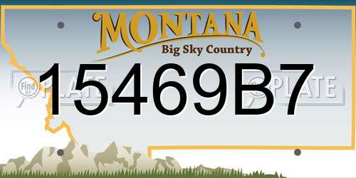 15469B7 Montana License Plate