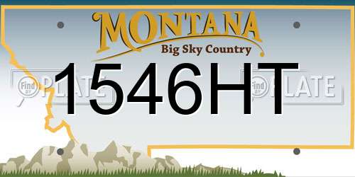 1546HT Montana License Plate
