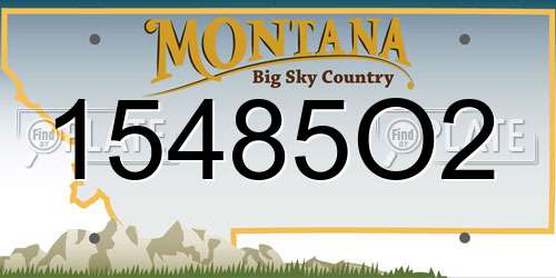 15485O2 Montana License Plate