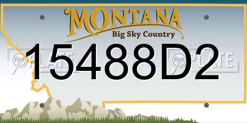 15488D2 Montana License Plate