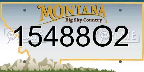 15488O2 Montana License Plate