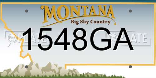 1548GA Montana License Plate