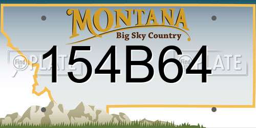 154B64 Montana License Plate