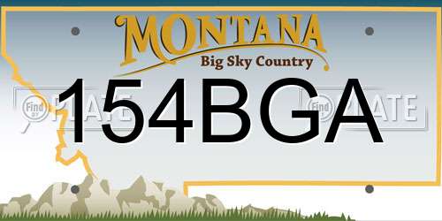 154BGA Montana License Plate