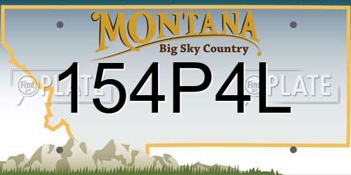 154P4L Montana License Plate