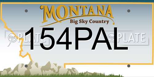 154PAL Montana License Plate