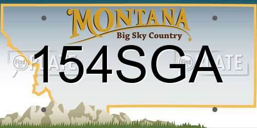 154SGA Montana License Plate