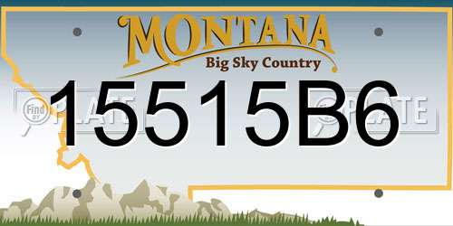 15515B6 Montana License Plate